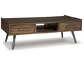 2 Drawer Brown Coffee Table W601