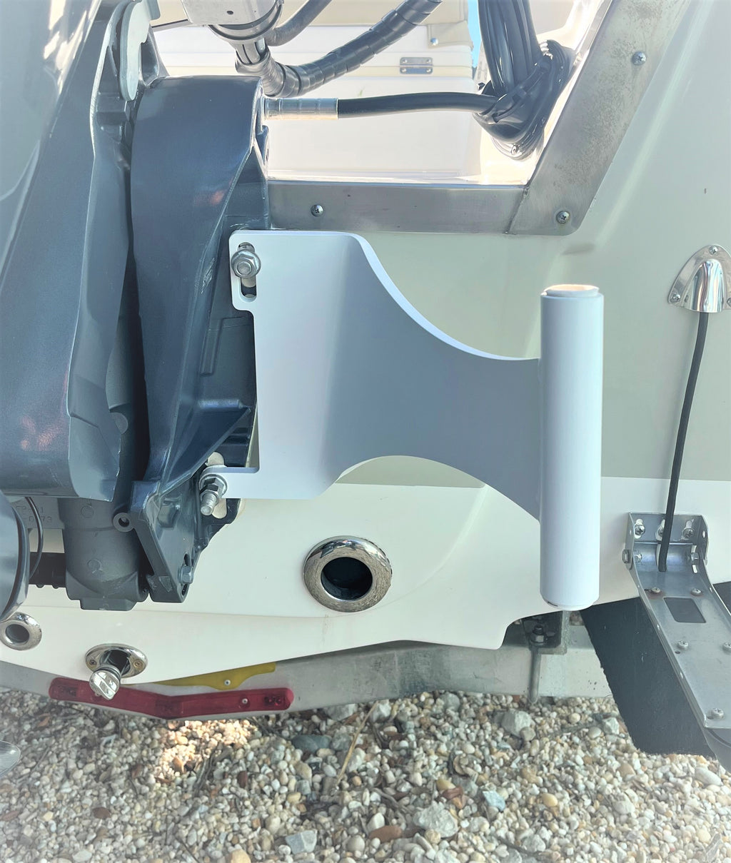 White Left/Port Side Motor Mount System with 7' White Pin C842