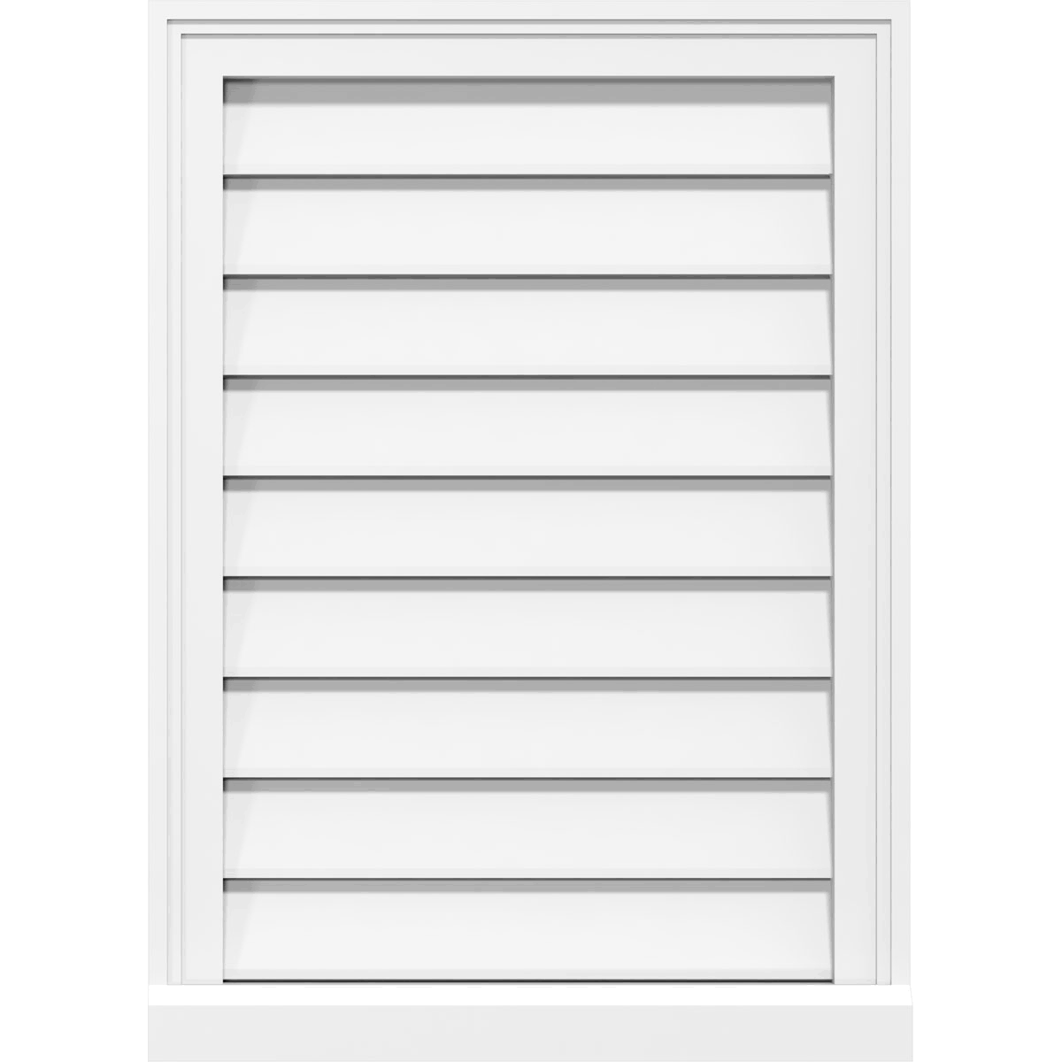 Vertical Surface Mount PVC Gable Vent W685