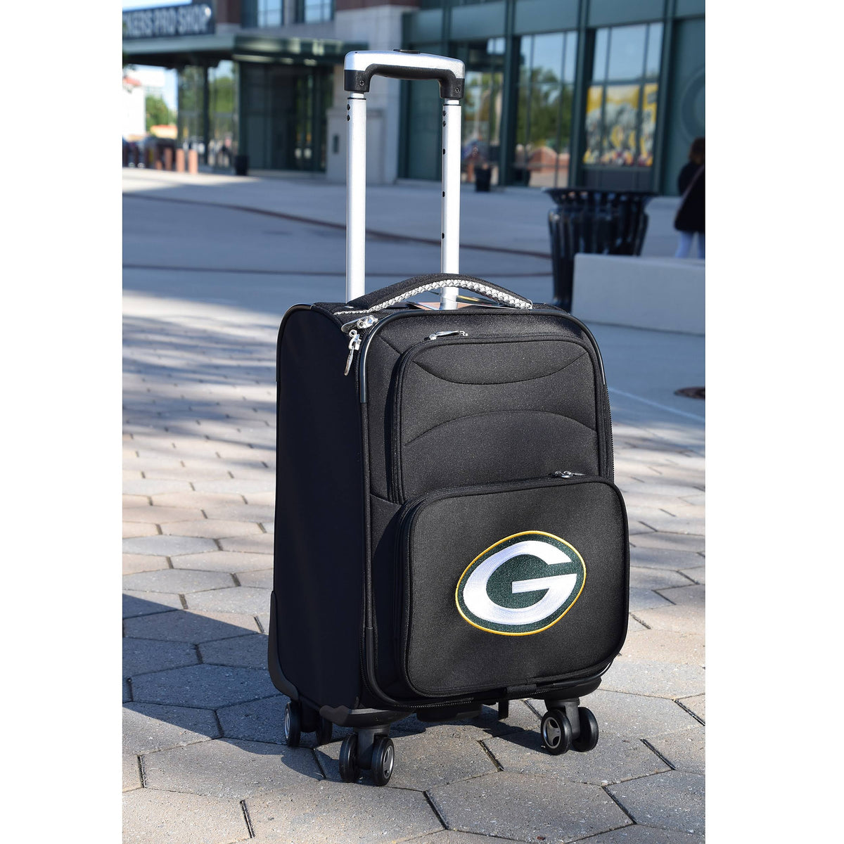 Black Green Bay Packers 21x22 Spinner Carry-On F138873