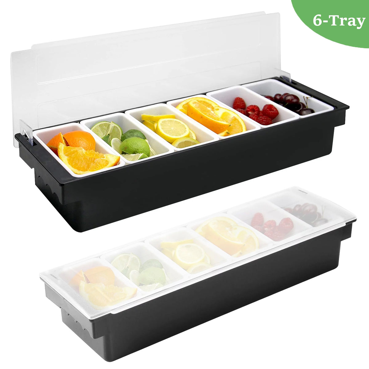 3/4/5/6 Tray Condiment Server with Lid X479013