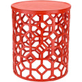 Bright Orange Round Accent Table Q849