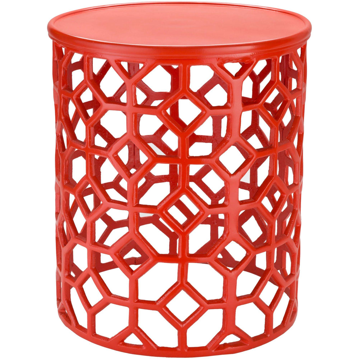 Bright Orange Round Accent Table Q849