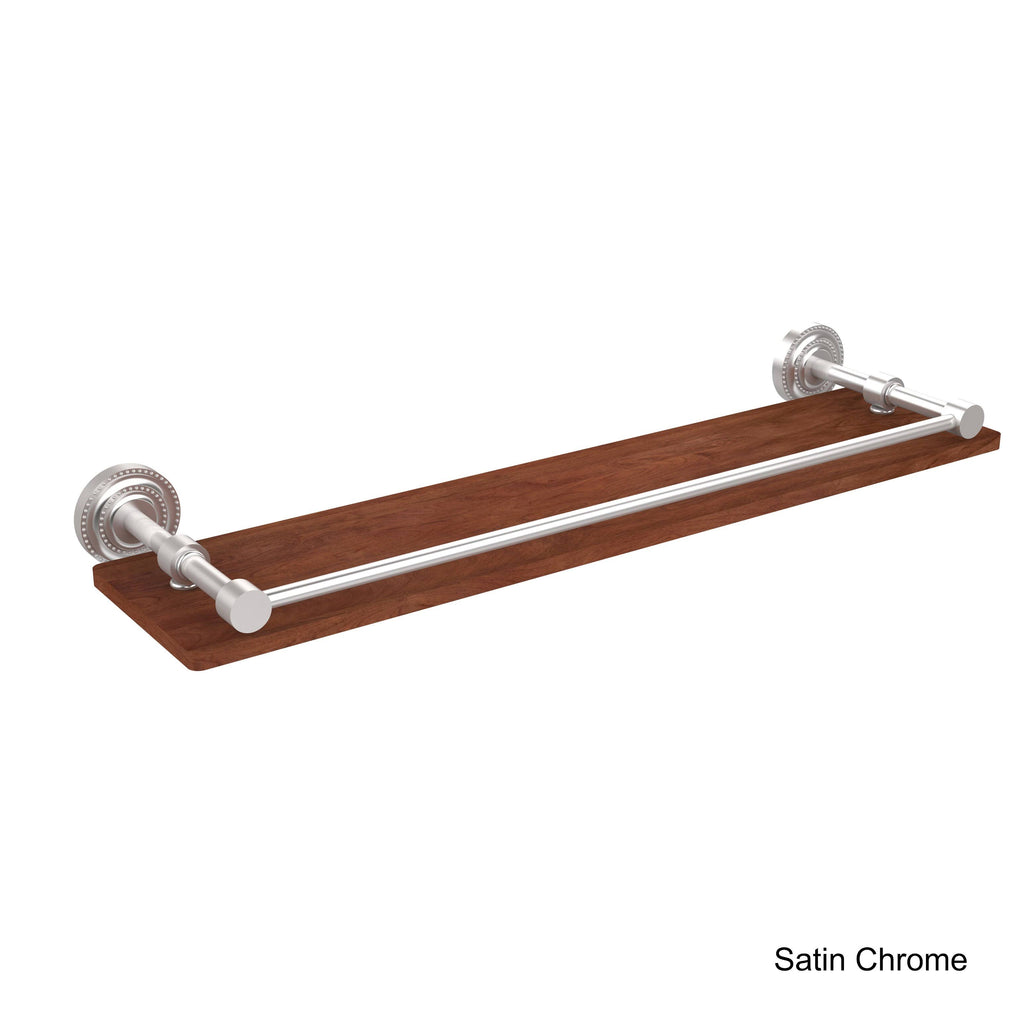 22 in. Solid Ironwood Shelf with Gallery Rail, Oil Rubbed Bronze P899375