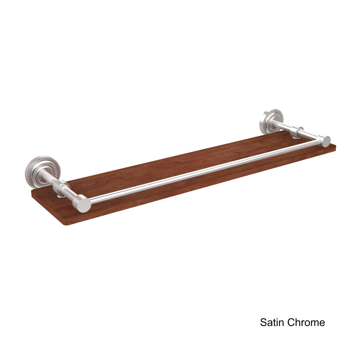 22 in. Solid Ironwood Shelf with Gallery Rail, Oil Rubbed Bronze P899375