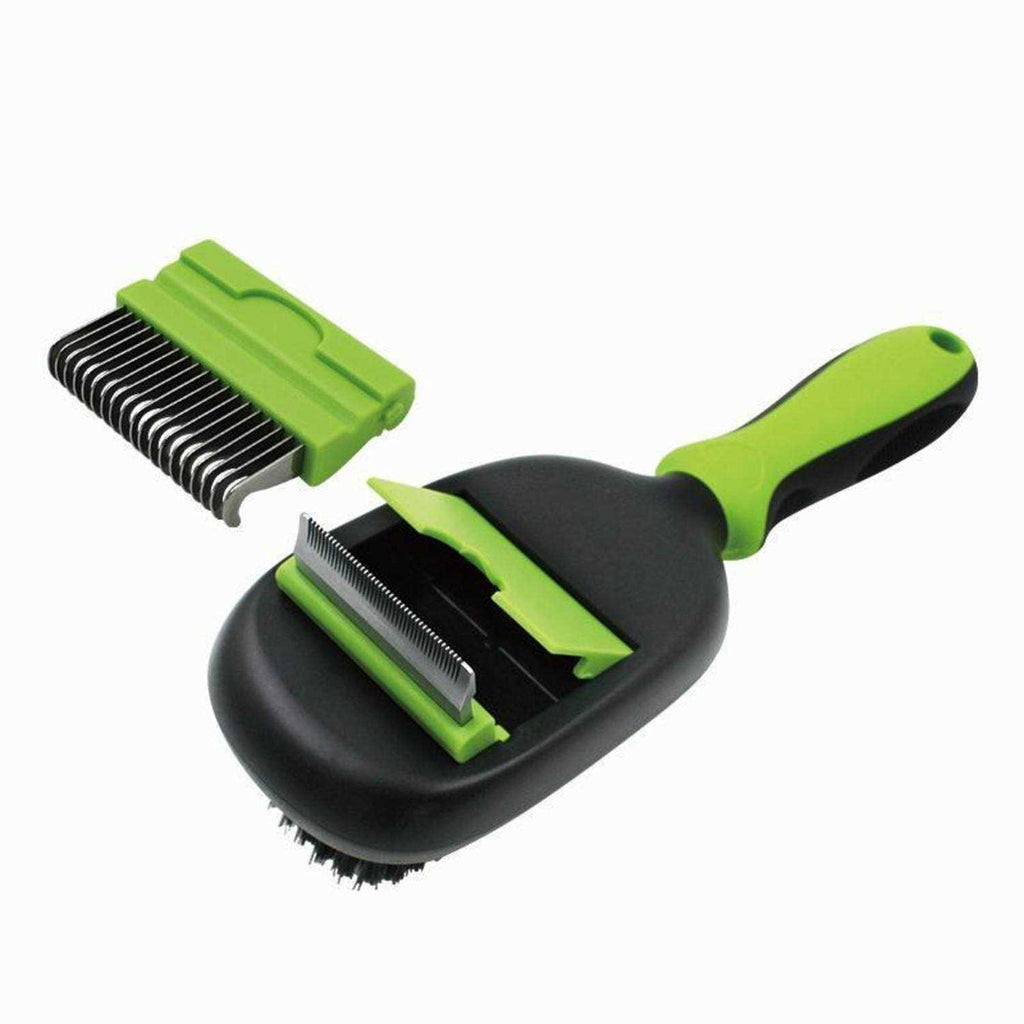 5-in-1 Interchangeable Dematting and Deshedding Bristle Pin and Massage Pet Comb T130348