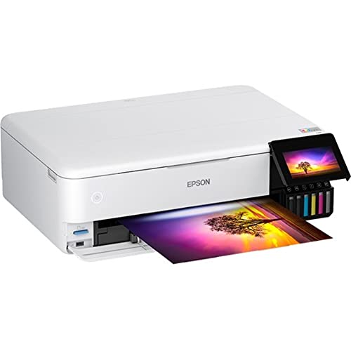 White Wireless Wide-Format All-in-One Printer with Scanner, Copier, Touchscreen E6931