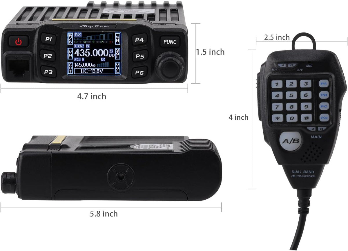 Dual Band Transceiver Mobile Radio VHF/UHF Two Way Radio H300