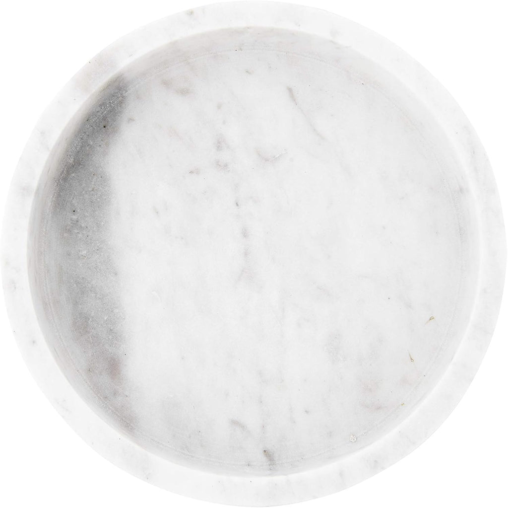 8 Round Carved Marble Tray S51738