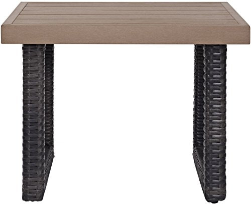 Brown Outdoor Wicker Side Table K203