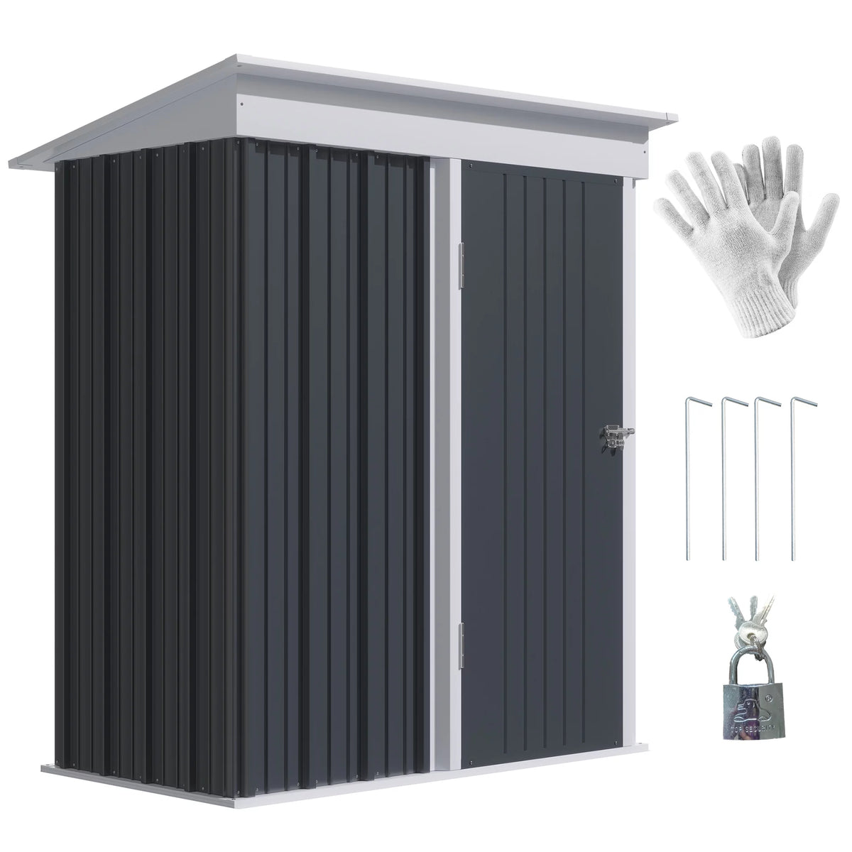Garden Storage Shed Steel Tool House P878307