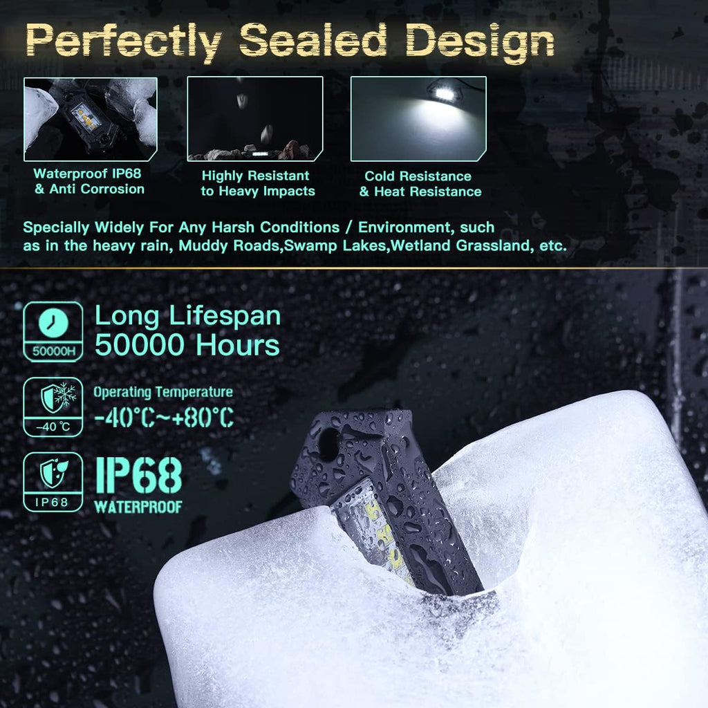 20Pods White LED Rock Lights O1608