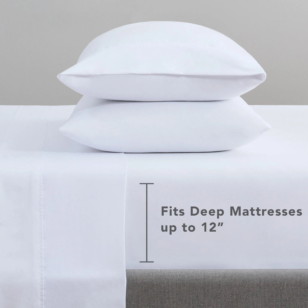 White Queen 6 Pack Brushed Microfiber Fitted Sheets I51146