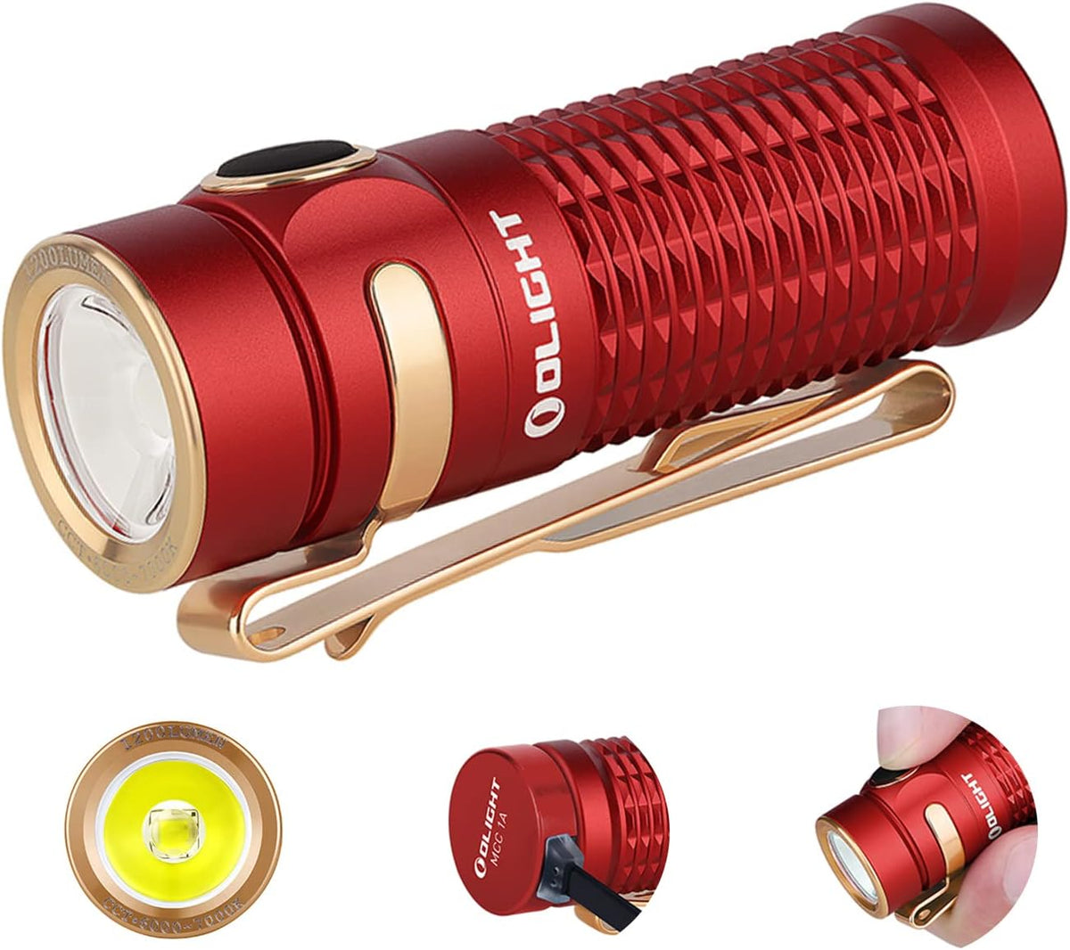 1200 Lumens Ultra-Compact Rechargeable EDC Flashlight (Black) L553