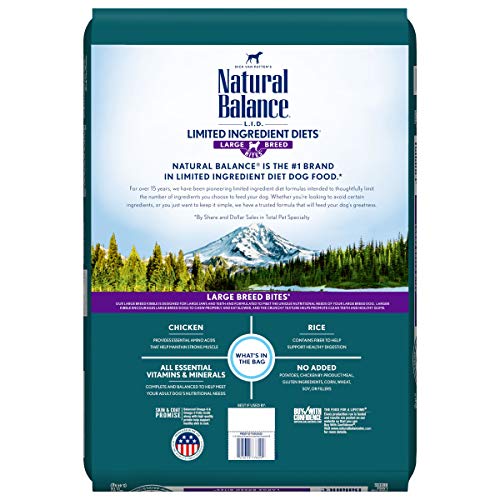 26 Pound Limited Ingredient Dry Dog Food with Lamb & Brown Rice W263725
