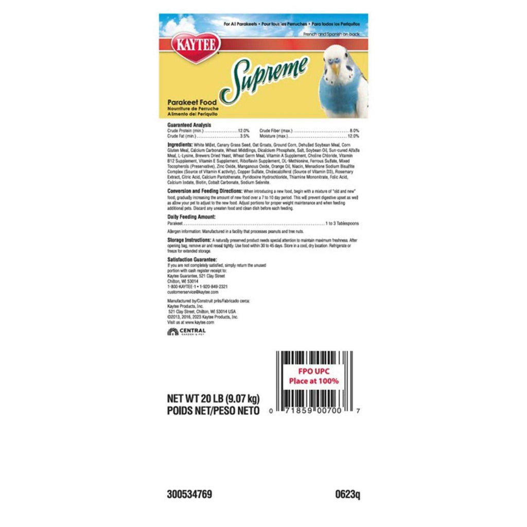 Parakeet Food J42967