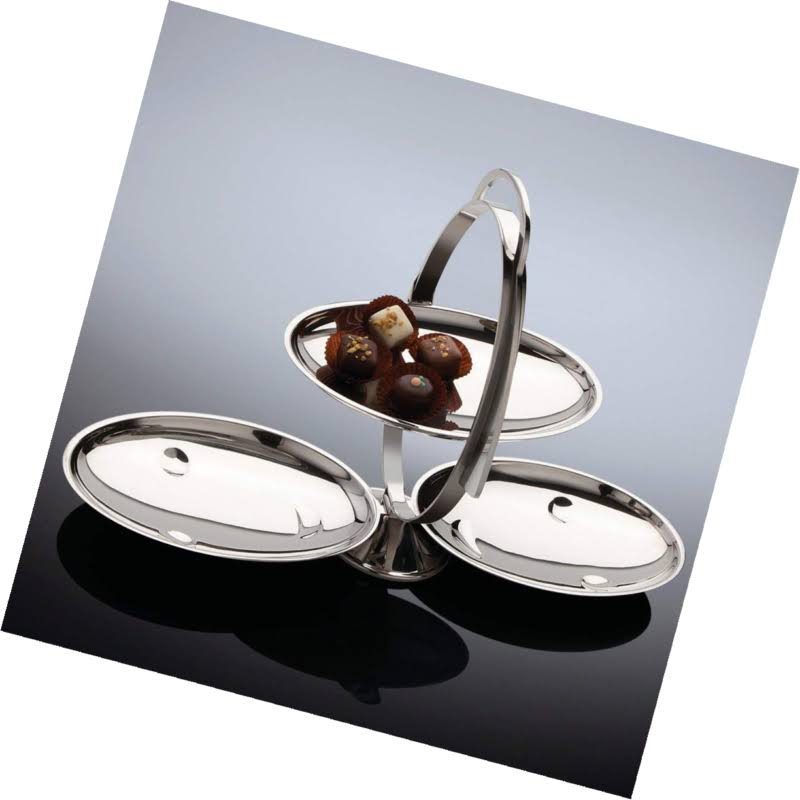 Silver Folding Cake Stand V9562