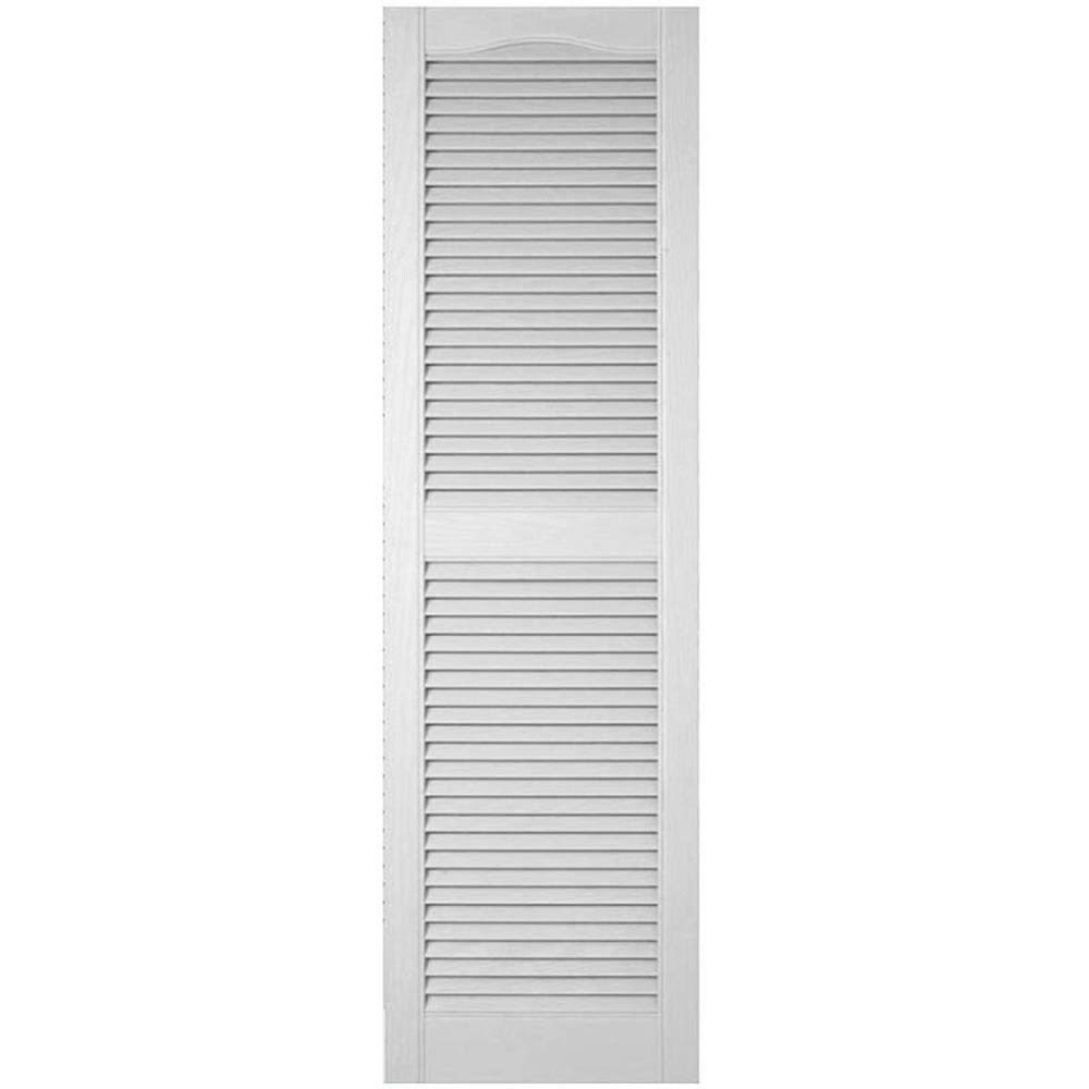 18x22W x 48x22H Vinyl Louver Shutters with Shutter-Loks O307039