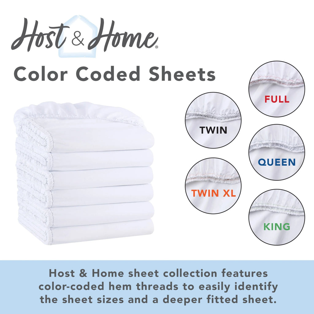 White Queen 6 Pack Brushed Microfiber Fitted Sheets I51146