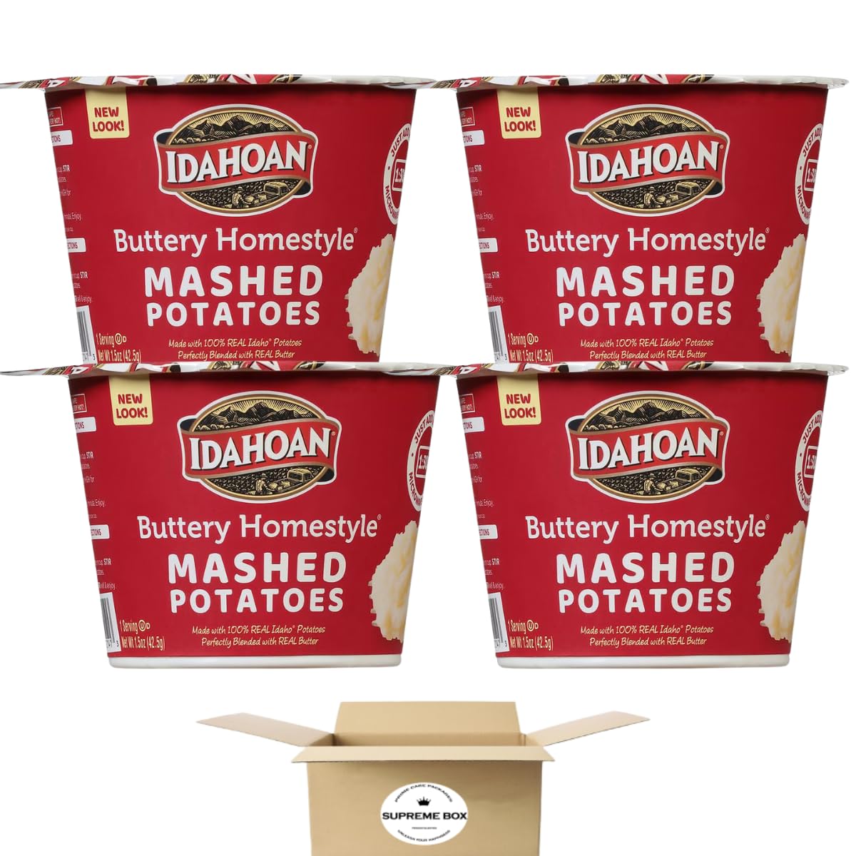 Gluten Free Buttery Homestyle Mashed Potato Microwavable Cups 1.5 oz Pack of 4 B5148