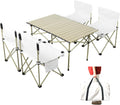 Outdoor Folding Picnic Table and Chairs Set for 4 with Carry Bag A887488