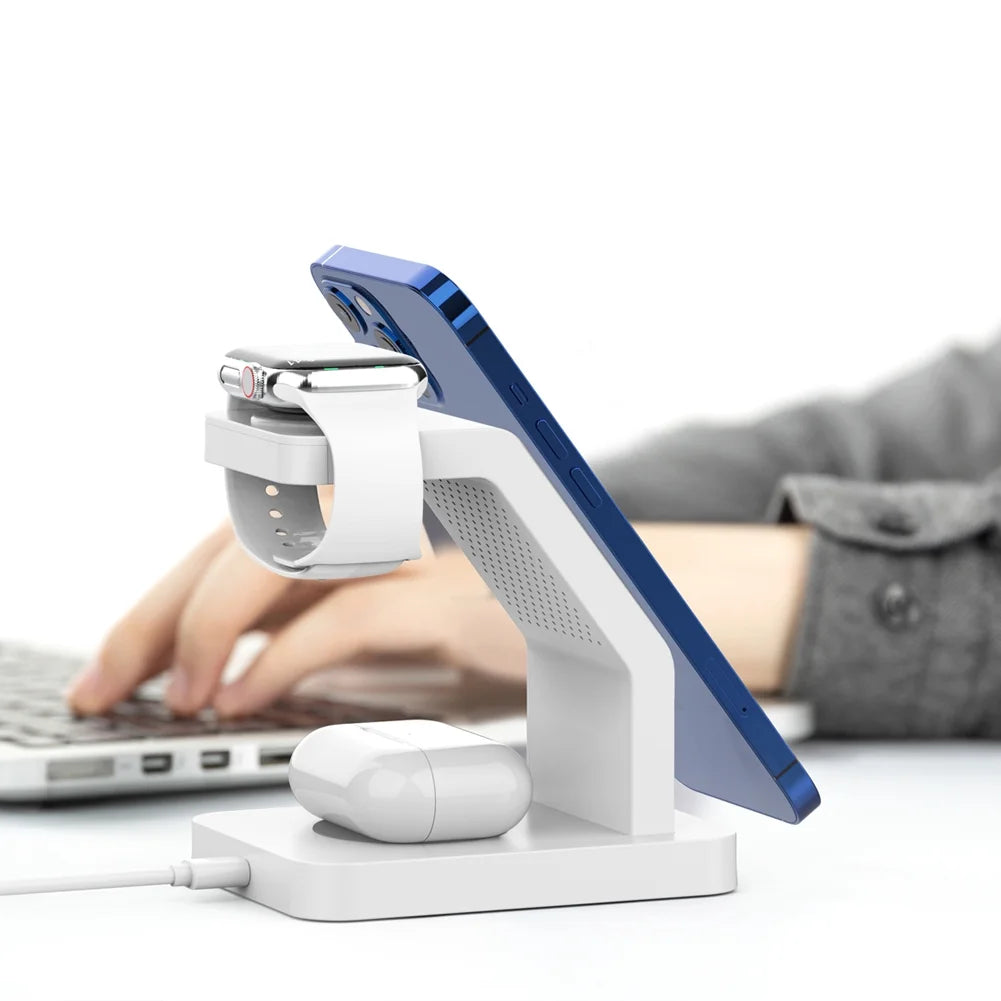3 in 1 Magnetic Wireless Charger Stand J9748