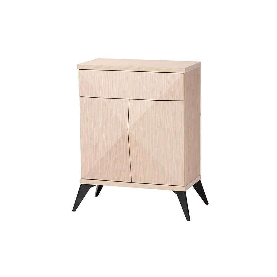 Light Brown and Black Wood 2-Door Sideboard Buffet O431712