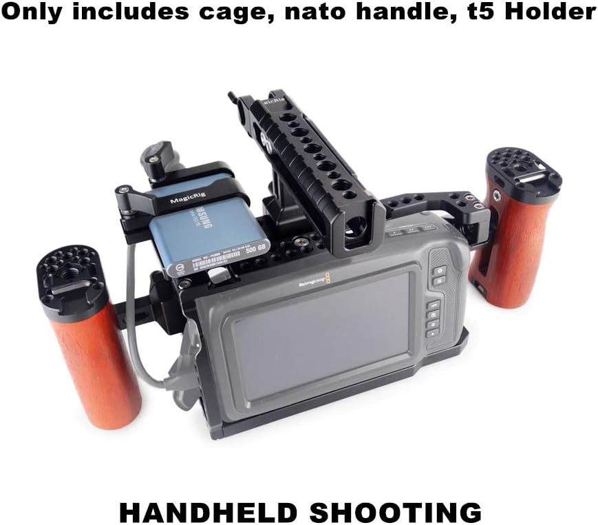 BMPCC 4K /6K Cage with NATO Handle + T5 SSD Card Mount Clamp H18835