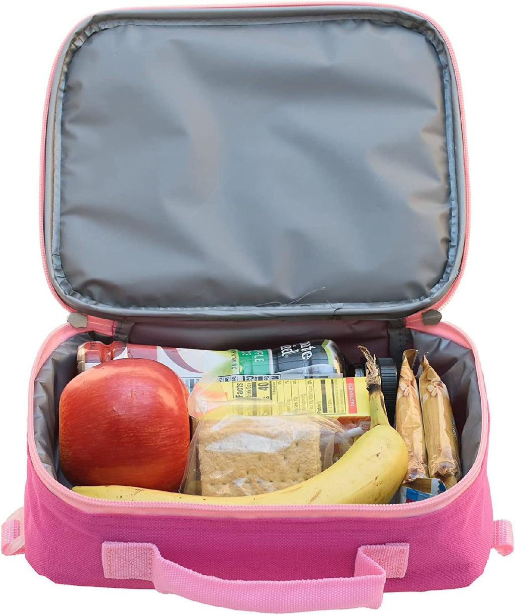4 Piece Sequin Backpack Set with Lunch Bag, Pink M569