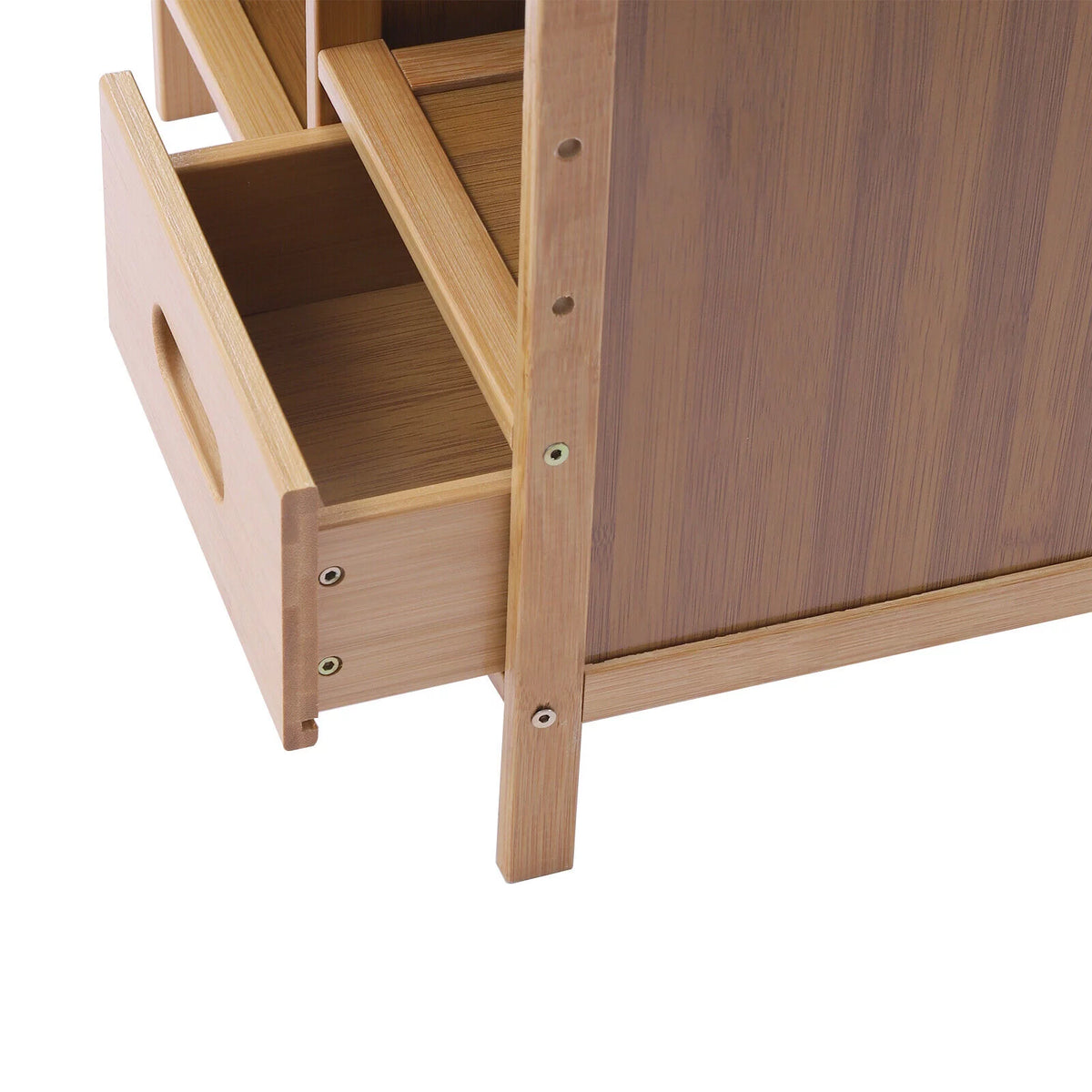Modern Bamboo Nightstand with 1 Pull-out Drawer K2469