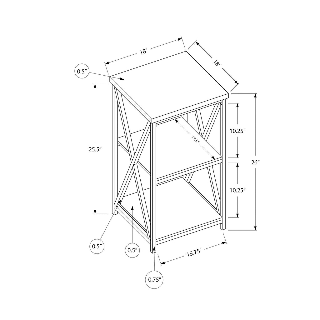 Dark Taupe Contemporary Accent Table Q2066