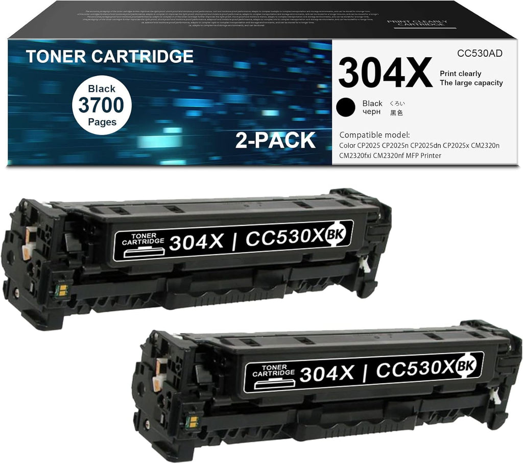 2 Pack Black Toner Cartridge for HP Printer C2224