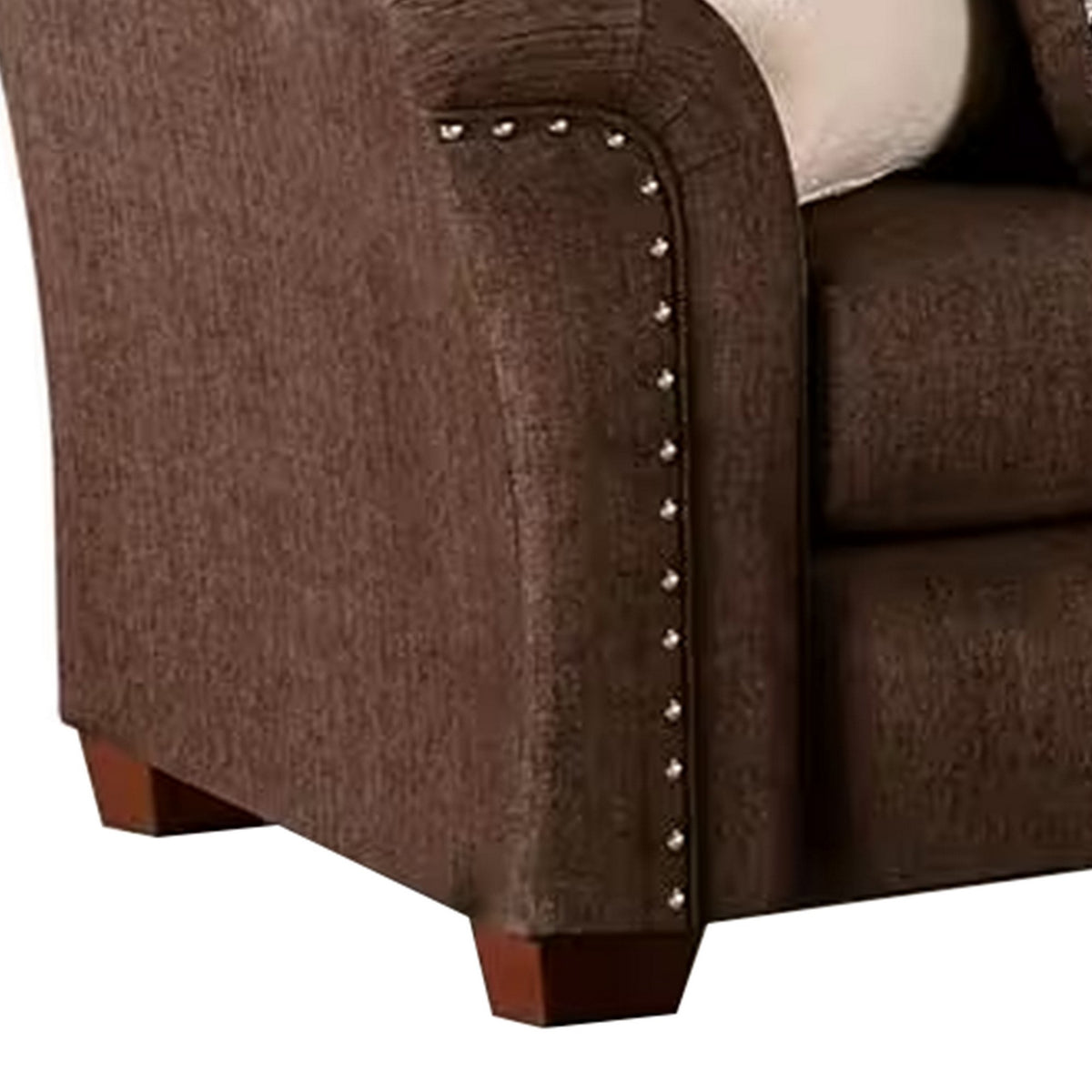 Brown Linen Modern Sofa J909430