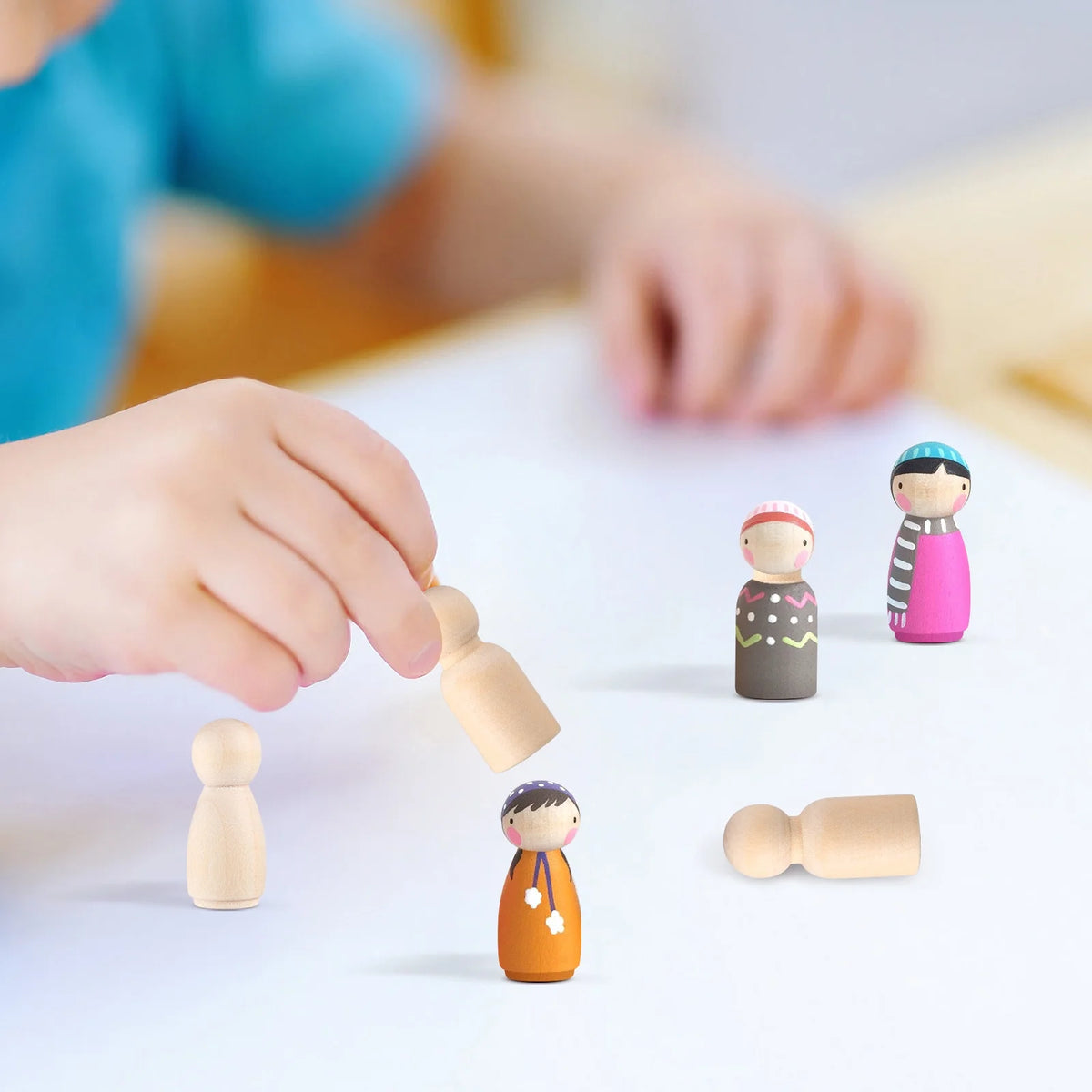 50pcs Unfinished Wooden Peg Dolls L137