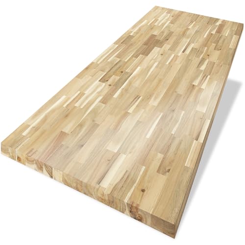 4ft L x 30in Unfinished Solid Acacia Butcher Block Table Top I349322