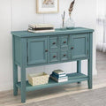46x22 Wide 4 Drawer Acacia Wood Buffet Table Dark Blue T914
