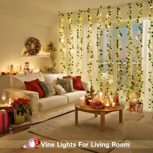200 LED Artificial Ivy Leaf Fairy Lights with Remote D374961