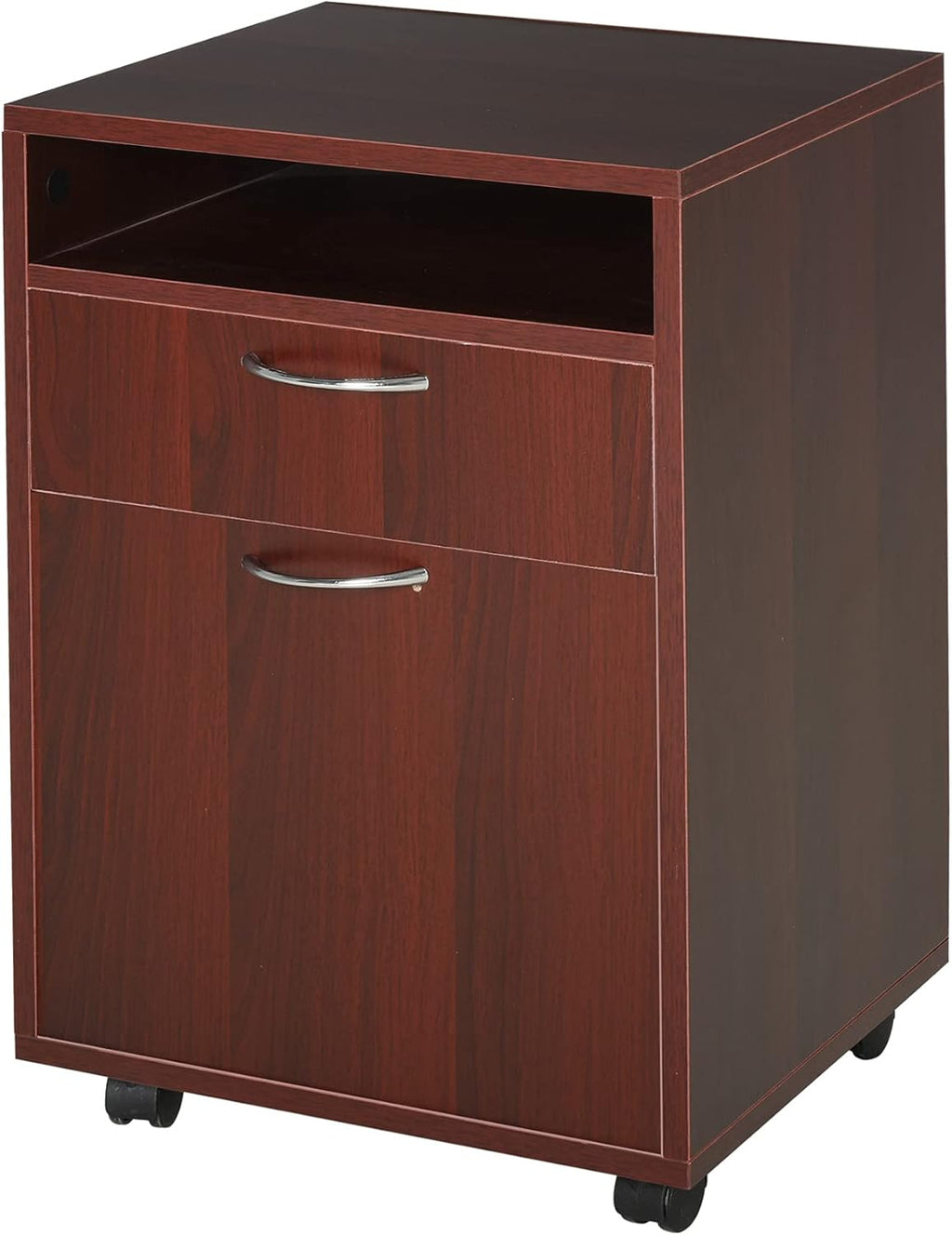Black Mobile File Cabinet with Lockable Drawer S97637