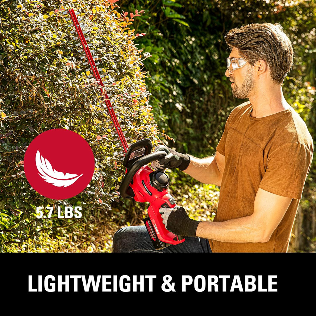 40V 24 Inch Cordless Hedge Trimmer with 2Ah Battery and Charger M445567