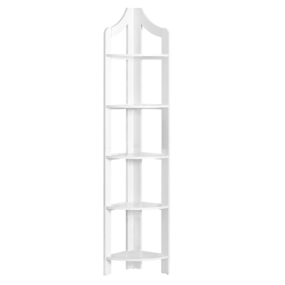 White Corner Accent Etagere Bookcase L7653