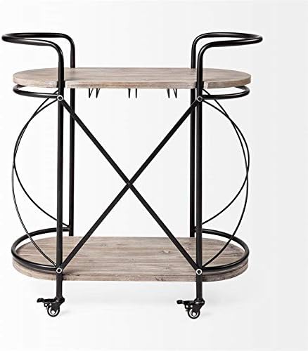 Black Two Tier Bar Cart Z585117