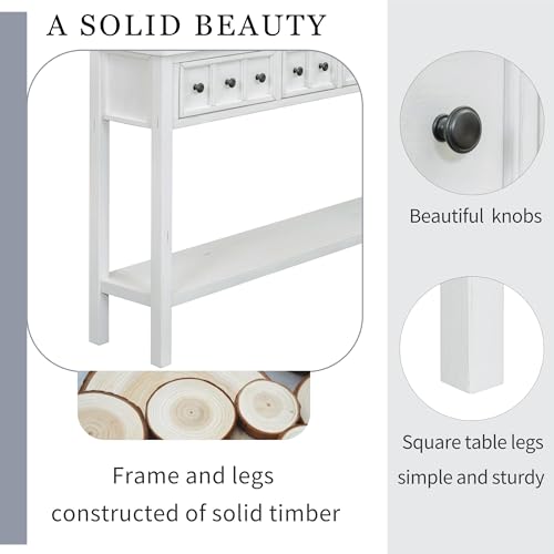 Sideboard Console Table with 2 Drawers and Bottom Shelf N5608