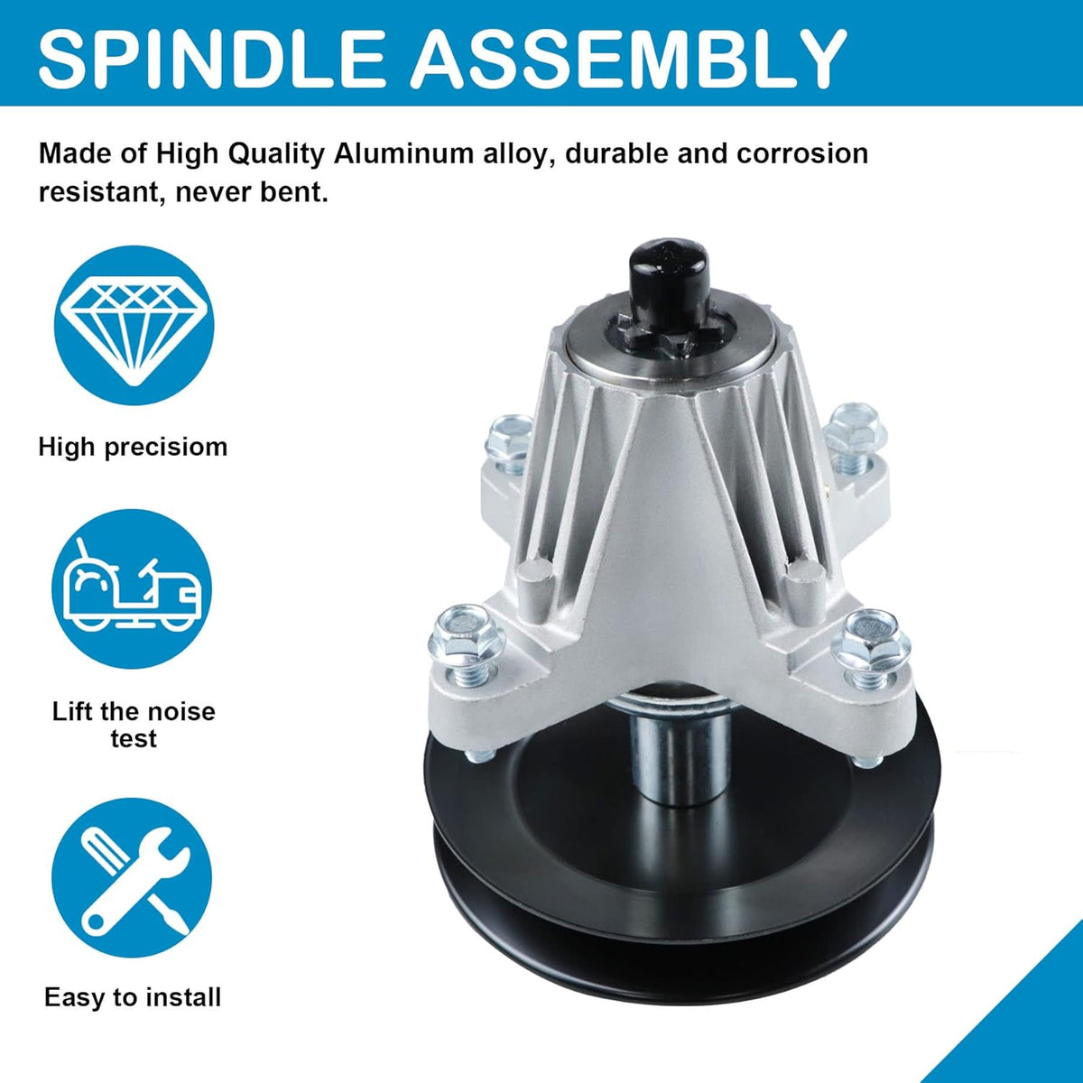 Spindle Deck Assembly with Pulley for 54 Deck Mower Pack of 2 W75205