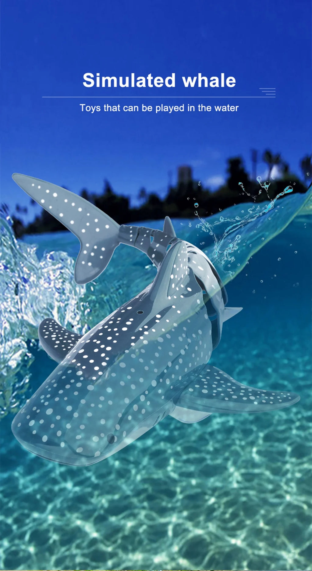 Remote Control Whale Toy Propeller Driven Three-speed M565