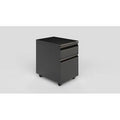 Black/Gray 2-Drawer Mobile Vertical Filing Cabinet A35809
