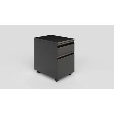 Black/Gray 2-Drawer Mobile Vertical Filing Cabinet A35809