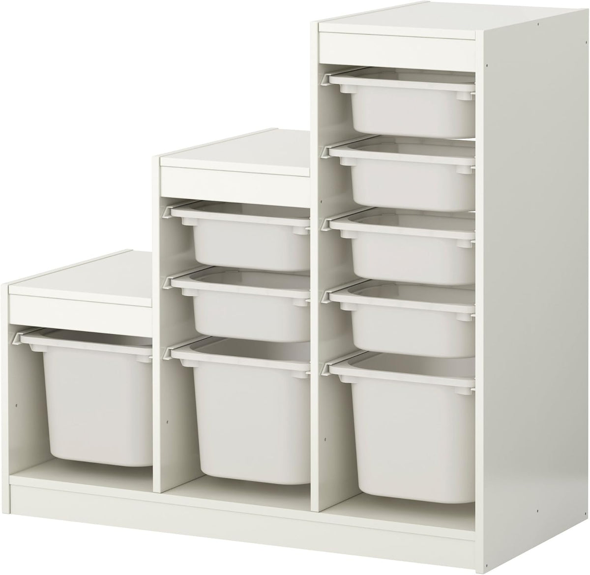 White 99x44x94 cm Storage Combination with Boxes N471