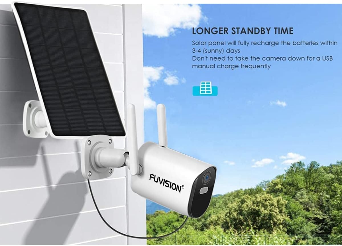 Solar Battery Powered 1080p Wireless Outdoor Camera H115733