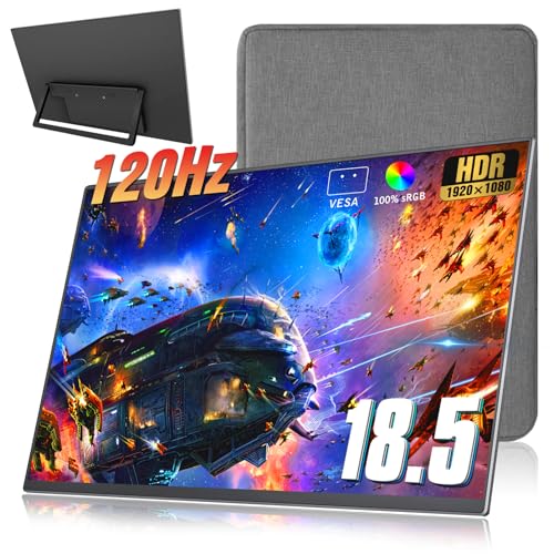 18.5 inch 120Hz 1080P FHD HDR USB HDMI Portable Monitor with Sleeve J7919