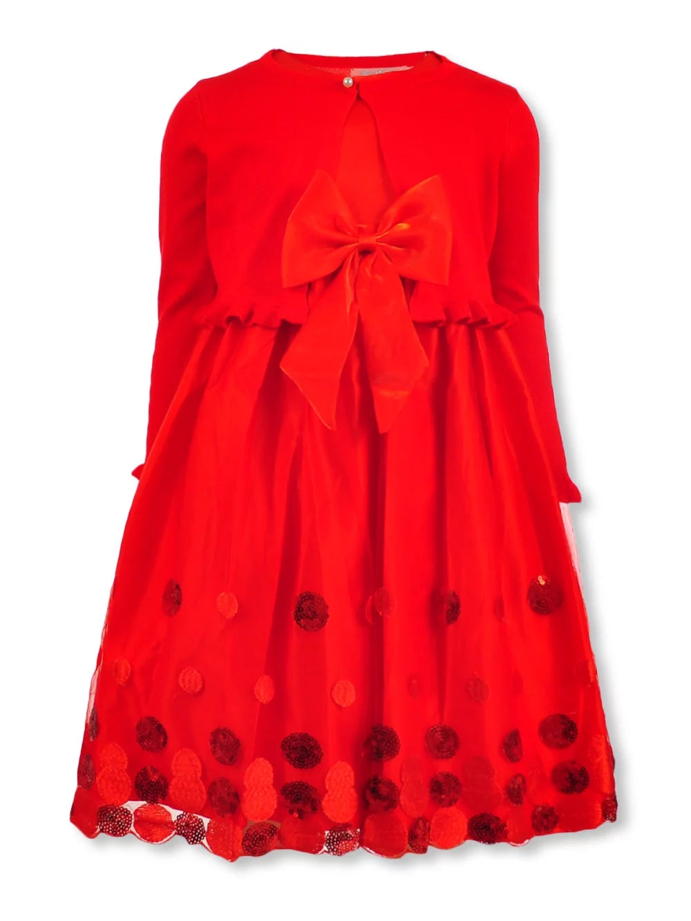Pink Butterfly Polka Dot Sequin Dress, 14 W489365